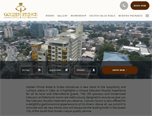 Tablet Screenshot of goldenprincehotel.com